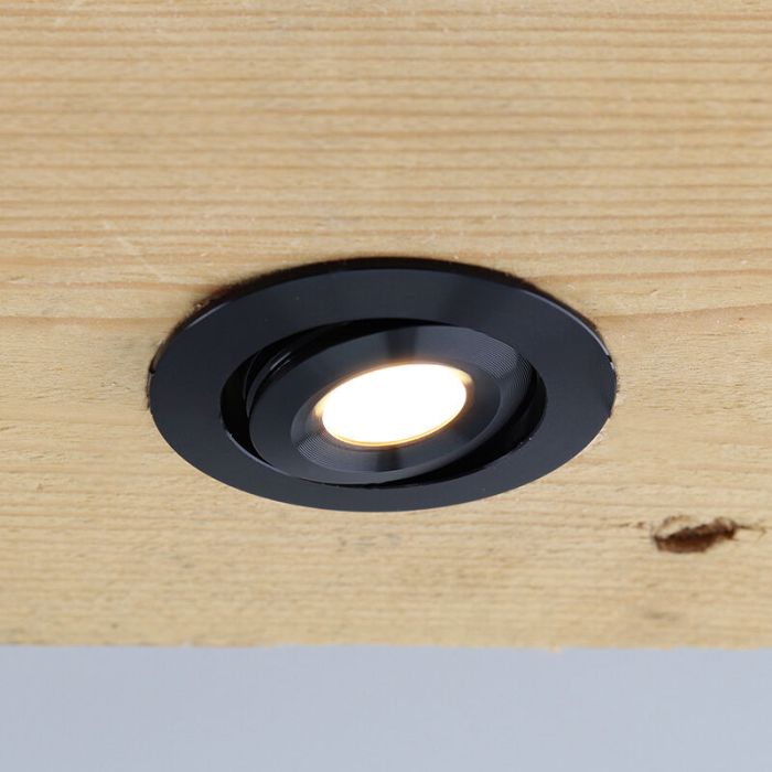 5 adjustable porch spotlights Rona, IP44, with connection set and remote control, black