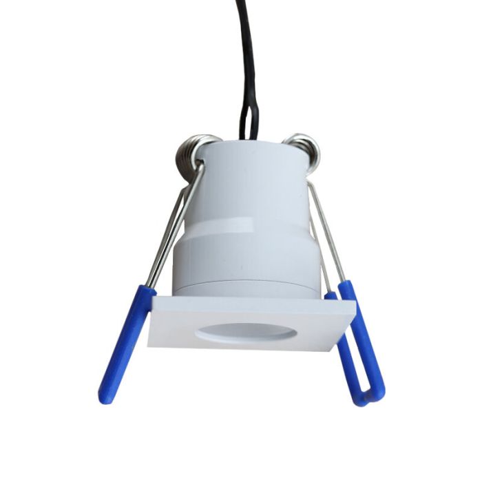 Square white porch light Dico, IP65, dimmable