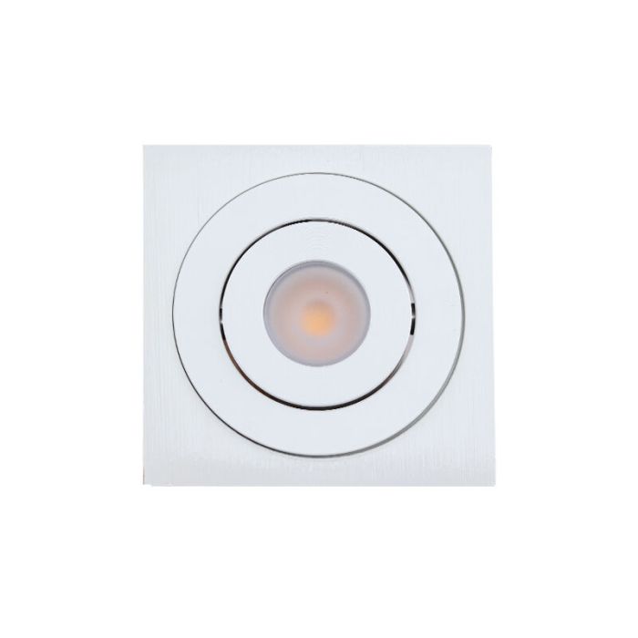 5 adjustable porch spotlights Rona square, IP44, with connection set and remote control, white