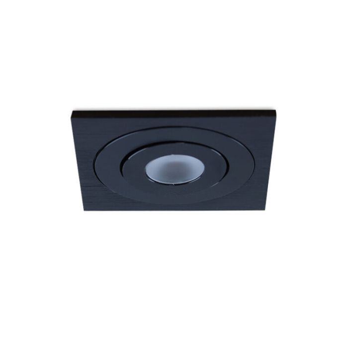 5 adjustable porch spotlights Rona square, IP44, with connection set and remote control, black
