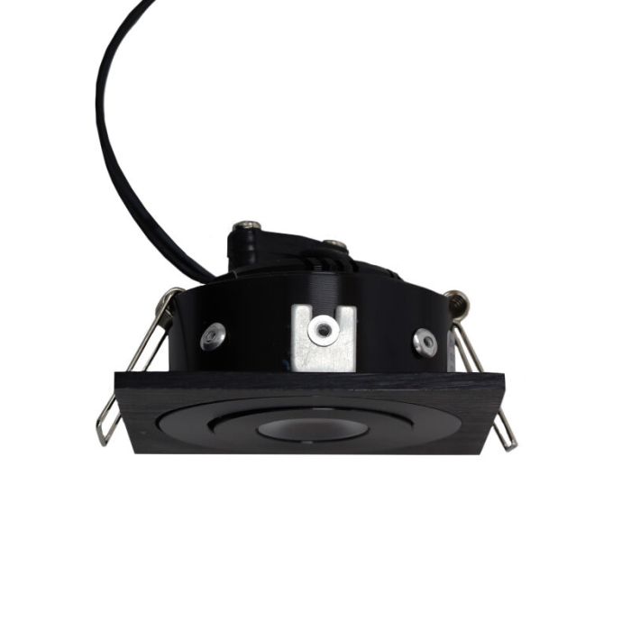 5 adjustable porch spotlights Rona square, IP44, with connection set and remote control, black