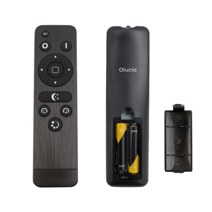 8 square black porch spotlights Dico, IP65, with connection set and remote control