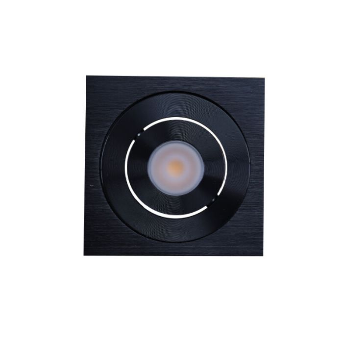 8 adjustable porch spotlights Rona square, IP44, with connection set and remote control, black