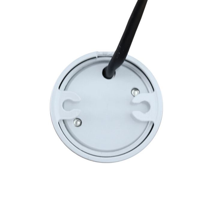 Round white surface mounted spotlight Vasso, IP44, dimmable
