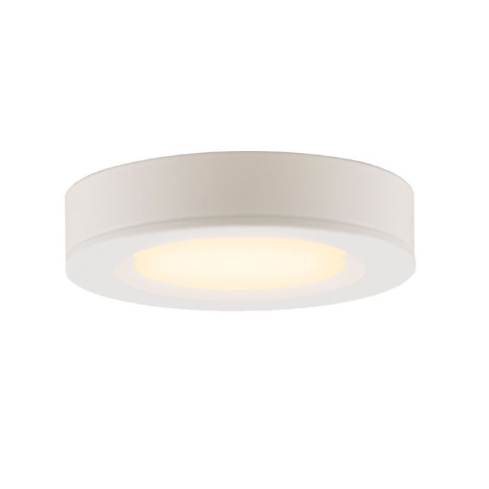 3 round kitchen cabinet lights, white, with connection set and remote control
