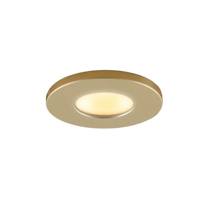 3 brass porch spotlights Dico, IP65, with connection set and remote control