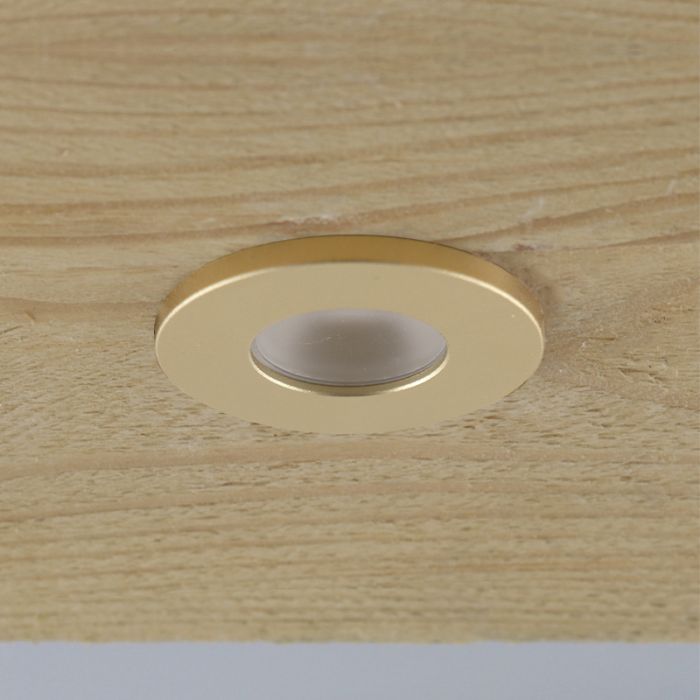 3 brass porch spotlights Dico, IP65, with connection set and remote control
