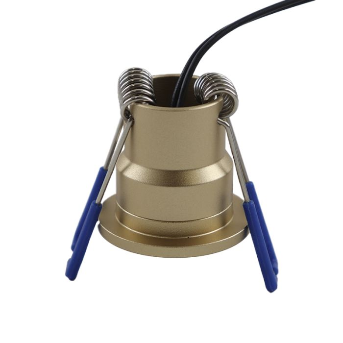 3 brass porch spotlights Dico, IP65, with connection set and remote control