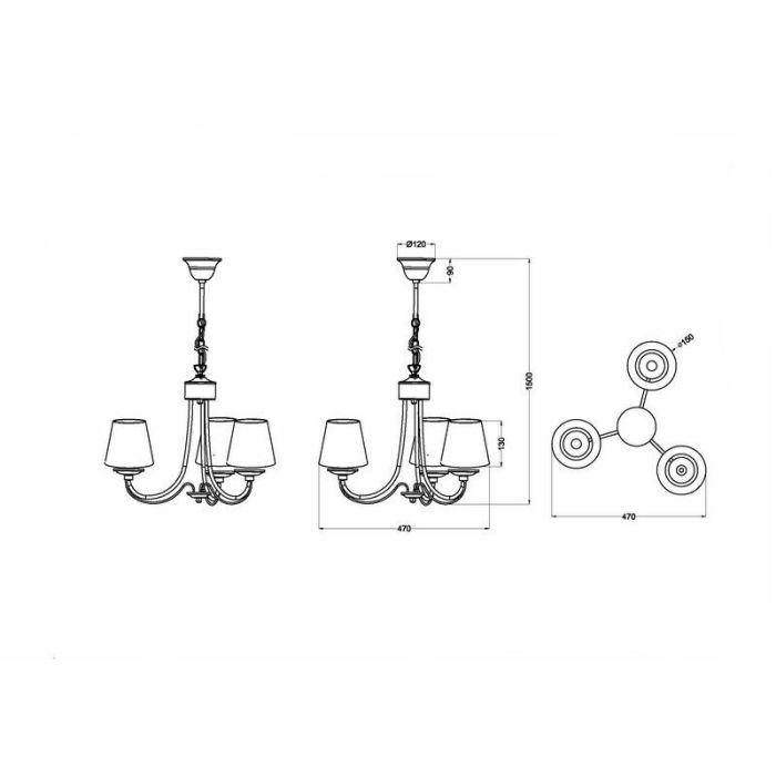 White chandelier classic, Aycan