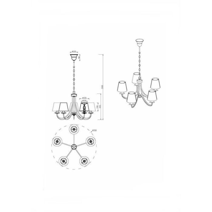 White chandelier classic, Aycan