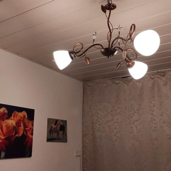 Rust Coloured chandelier classic, Astrid