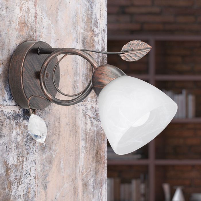 Rust Coloured wall light classic, Astrid