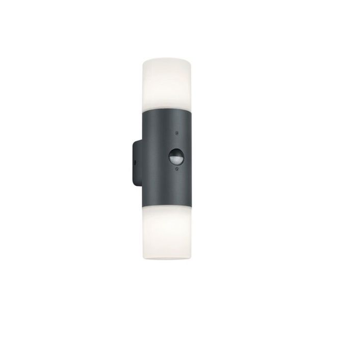 Anthracite outdoor wall light with motion sensor modern, Fjelso, IP44