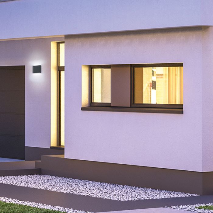 Anthracite outdoor light modern, Bridlington, 2,5W, 3000K LED, IP54