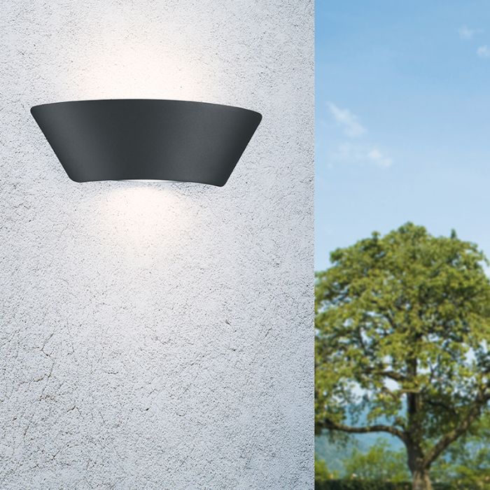 Anthracite outdoor light modern, Yuki, 2W, 3000K LED, IP54