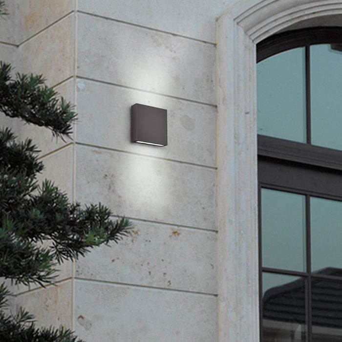 Anthracite outdoor light modern, Bridlington, 3W, 3000K LED, IP54