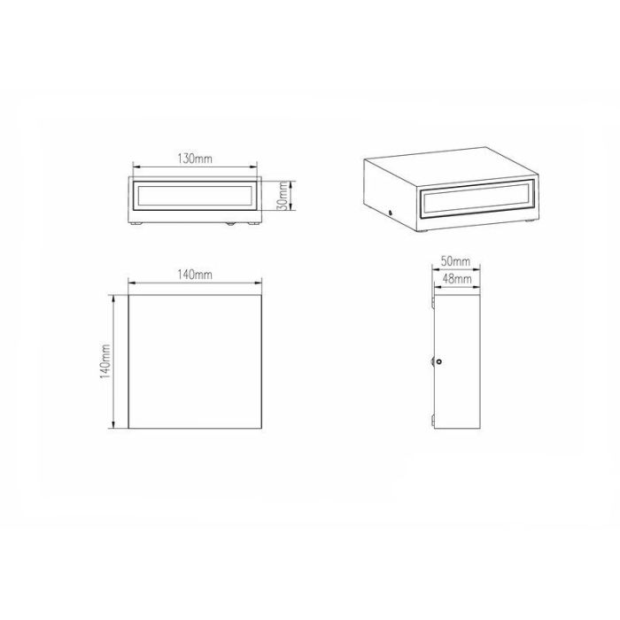 Anthracite outdoor light modern, Bridlington, 3W, 3000K LED, IP54