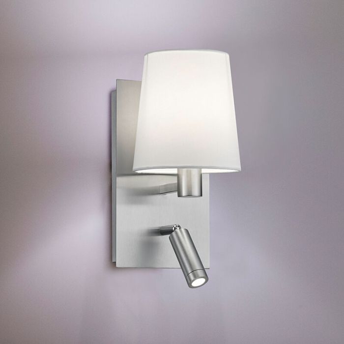 Nickel wall light design, Soro, 40W, 3000K LED, with switch