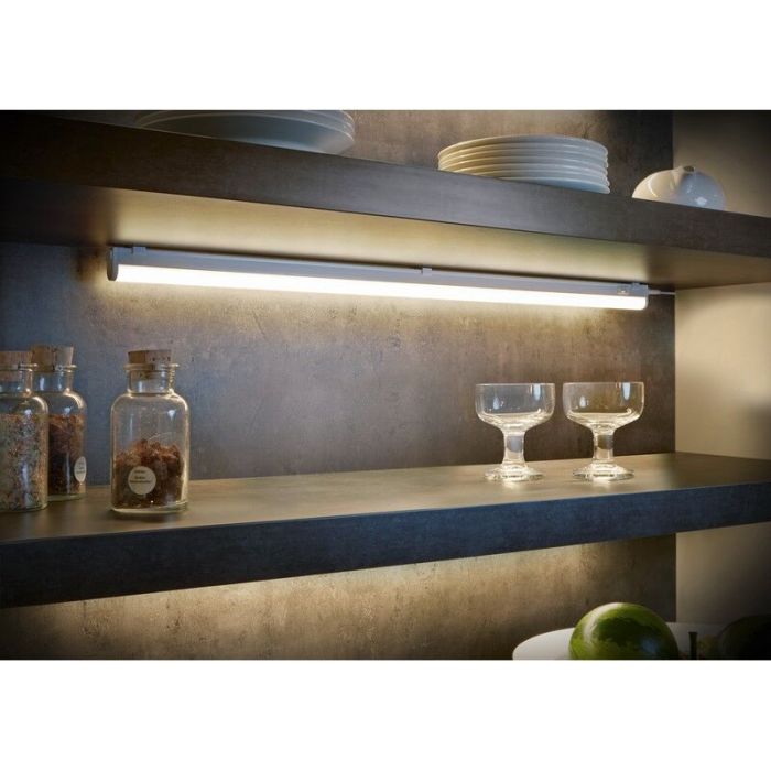 White ceiling light plastic, Irmak, 13W, 3000K LED, with switch