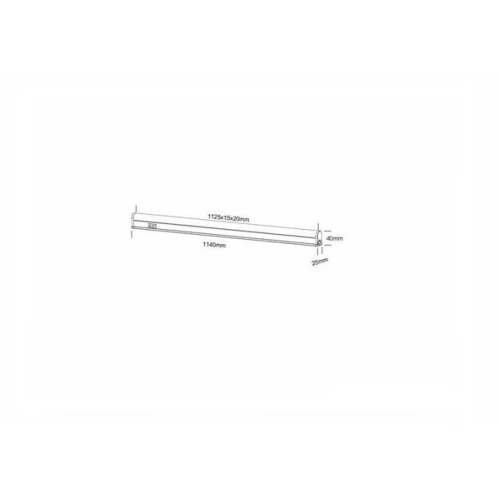 White under cabinet lighting plastic, Irmak, 18W, 3000K LED, with switch