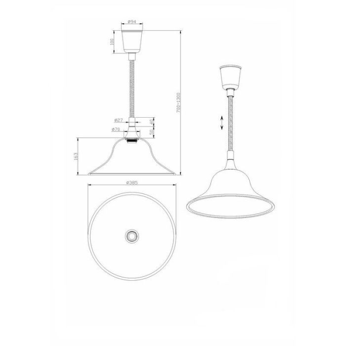 Nickel pendant light design, Aurora