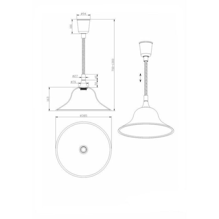 Brass pendant light design, Aurora