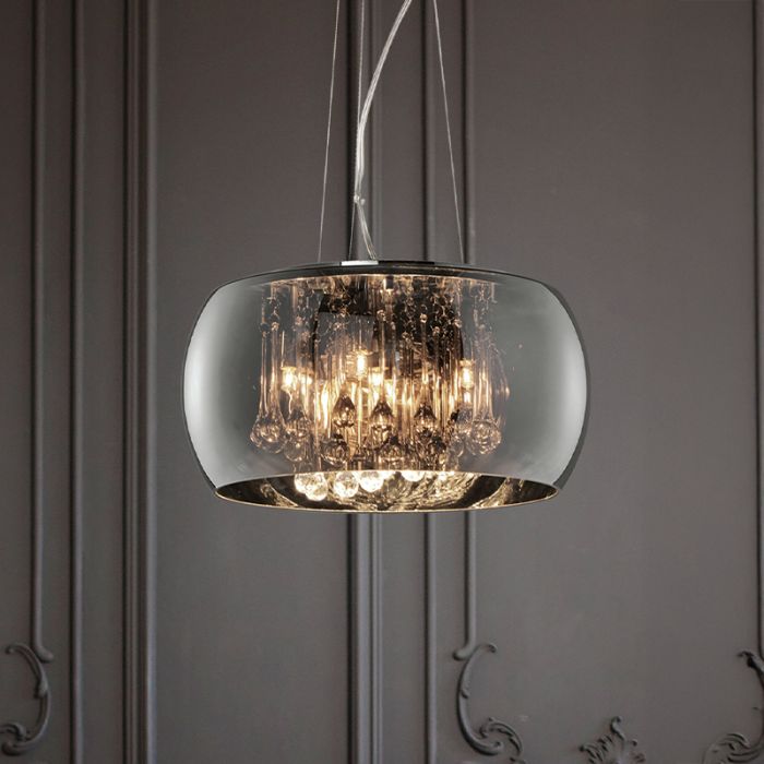 Chrome pendant light modern, Capucine