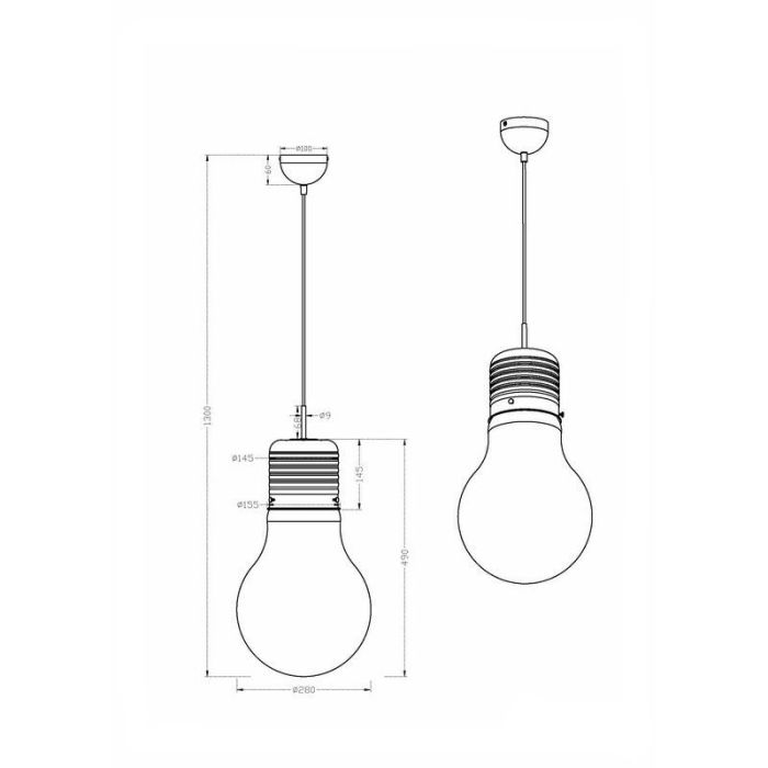 Chrome pendant light design, Laryssa