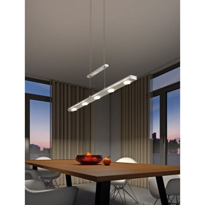 Nickel dining table hanging lamp modern, Awa, 3,5W, warm to cold white adjustable LED