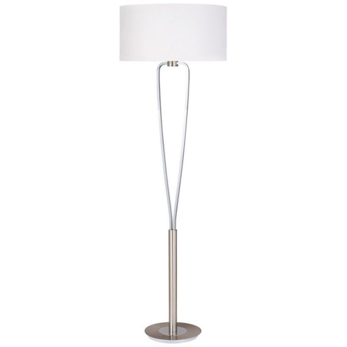 Nickel floor lamp modern, Lola, with switch