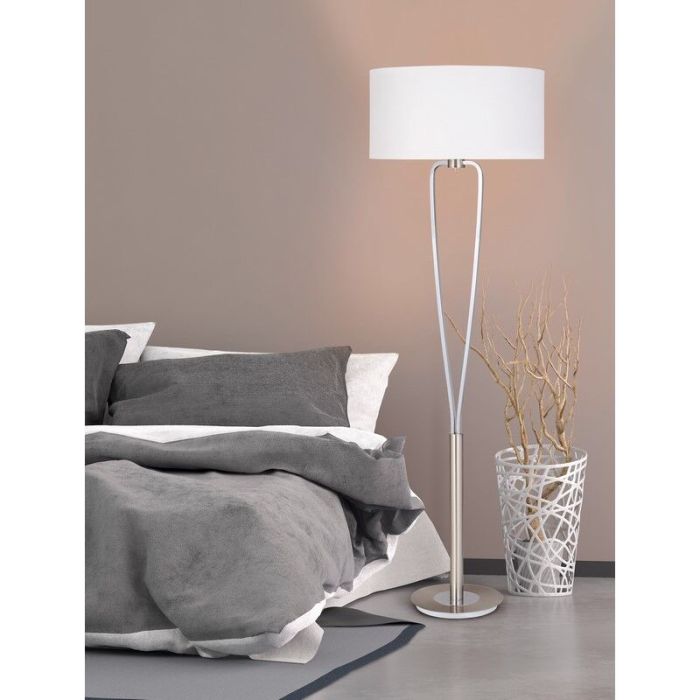 Nickel floor lamp modern, Lola, with switch