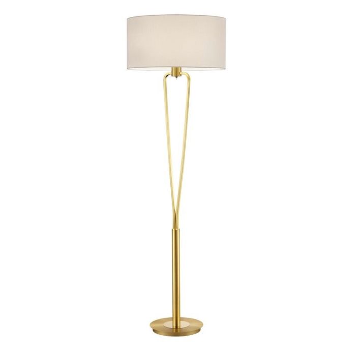 Brass floor lamp classic, Lola, with switch