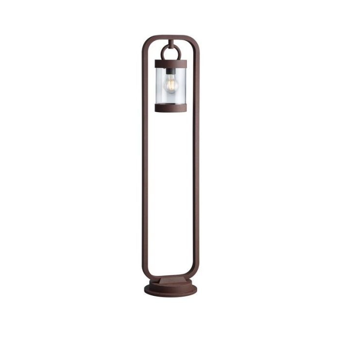Rust Coloured outdoor floor lamp with dusk to dawn sensor modern, Sambesi, IP44