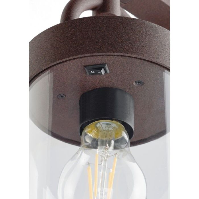 Rust Coloured outdoor floor lamp with dusk to dawn sensor modern, Sambesi, IP44