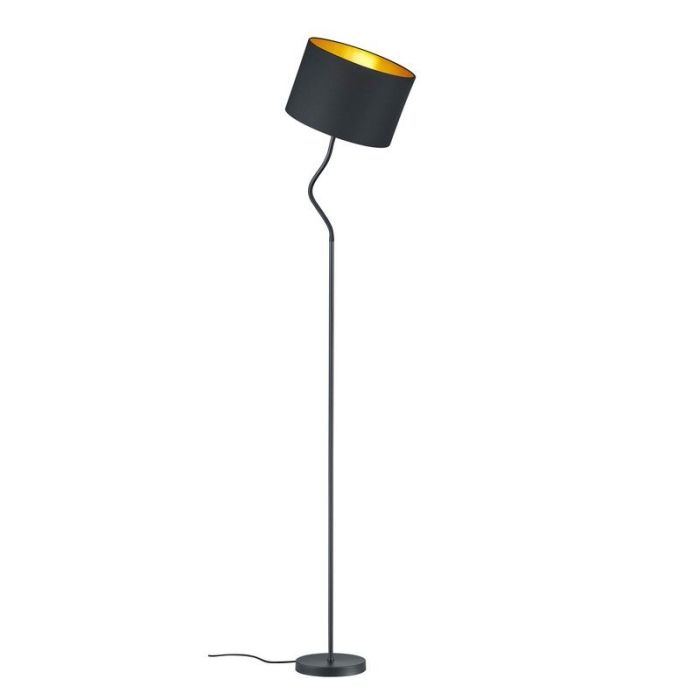 Black floor lamp modern, Jeany, with switch