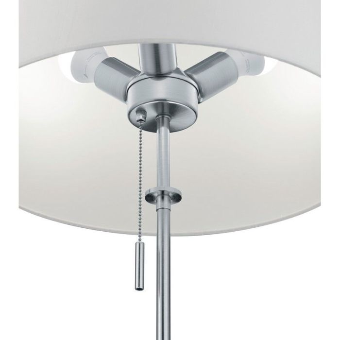 Nickel floor lamp classic, Niva, with pull switch