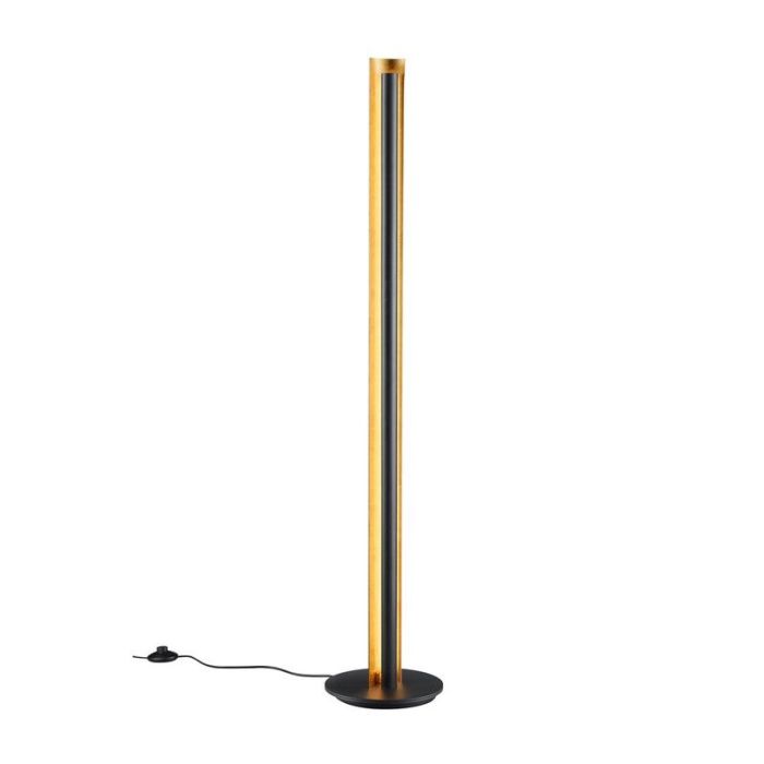 Black floor lamp modern, Baruch, 15W, 3000K LED, with switch