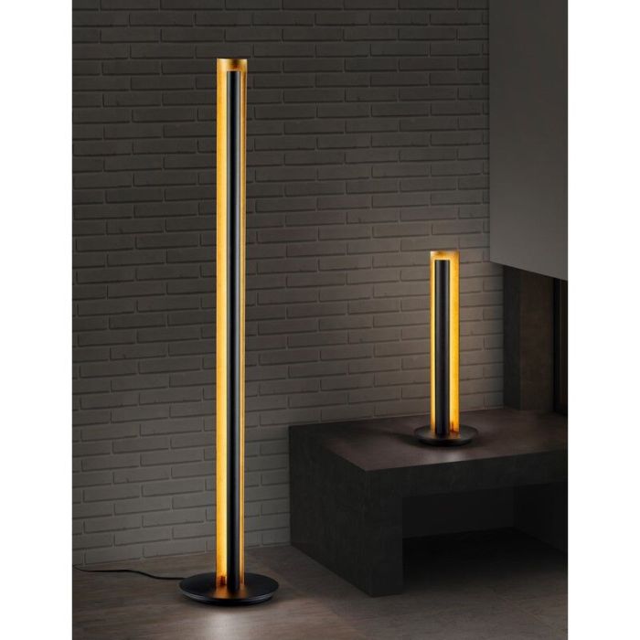 Black floor lamp modern, Baruch, 15W, 3000K LED, with switch