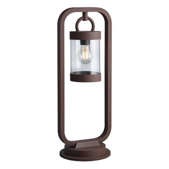 Rust Coloured outdoor floor lamp with dusk to dawn sensor modern, Sambesi, IP44