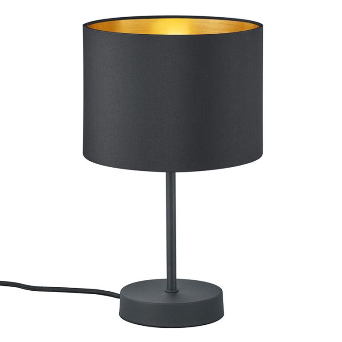 Black table lamp modern, Jeany, with switch