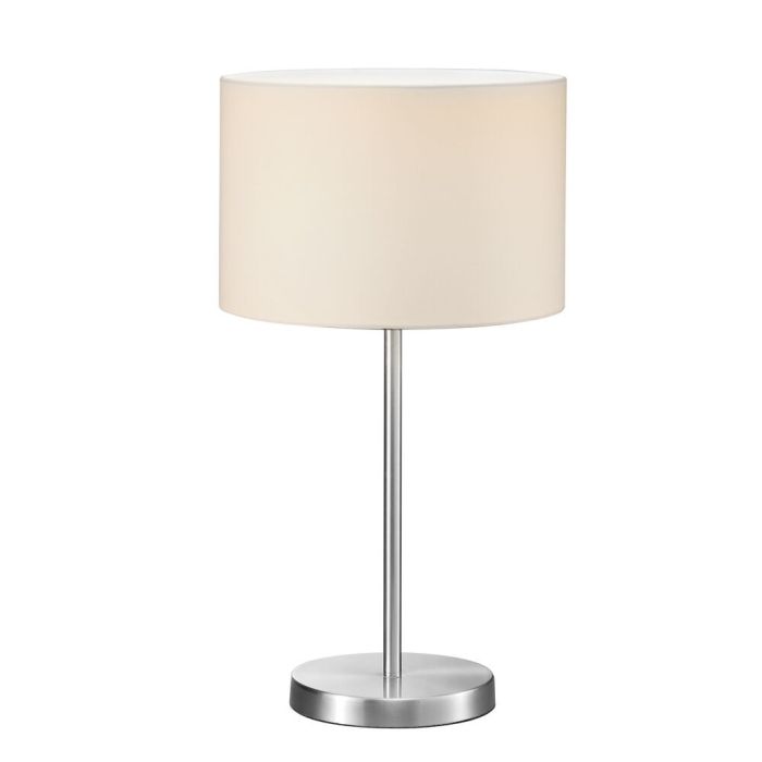 Nickel table lamp metal, Ledbury, with switch