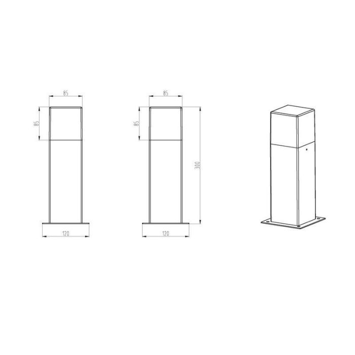 Anthracite outdoor light aluminium, Sodbury, IP44