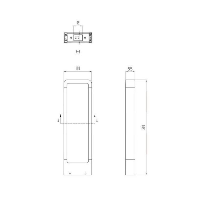 Anthracite outdoor light modern, Norton, 4,5W, 3000K LED, IP54