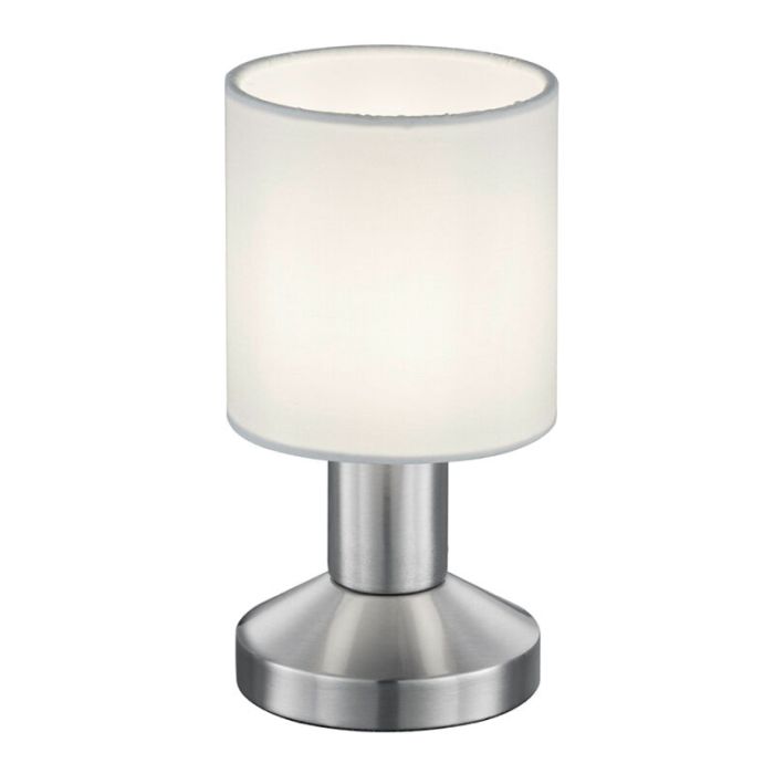 Nickel table lamp metal, Nordby, with switch