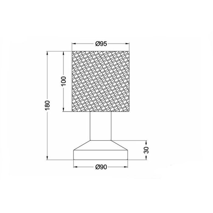 Nickel table lamp metal, Nordby, with switch