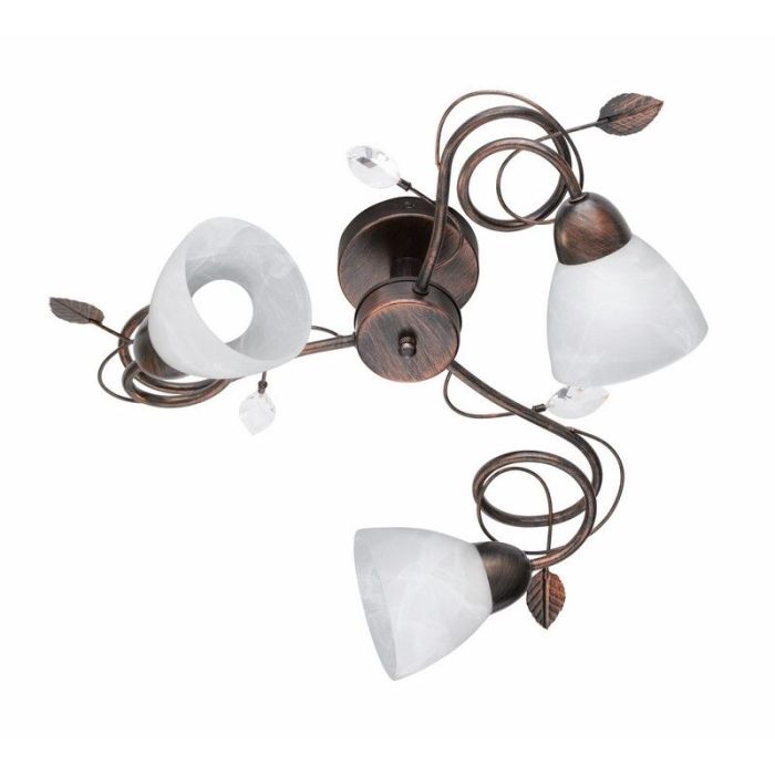 Rust Coloured flush ceiling light classic, Astrid