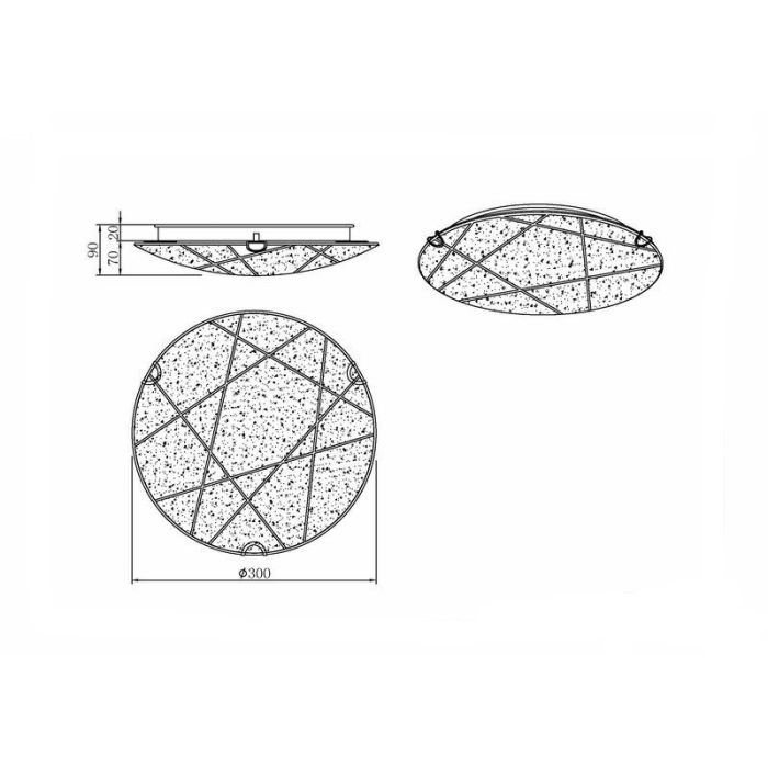 White flush ceiling light modern, Fortes