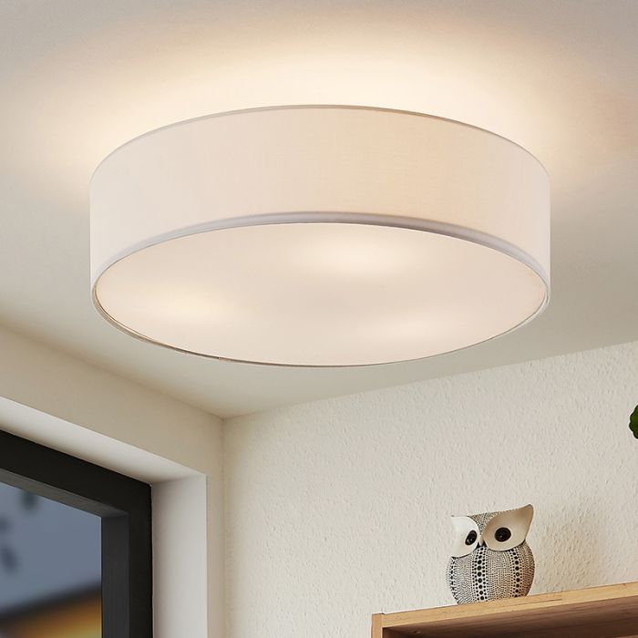 Nickel flush ceiling light metal, Ledbury