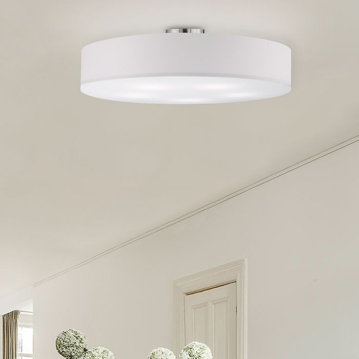 Nickel flush ceiling light metal, Ledbury