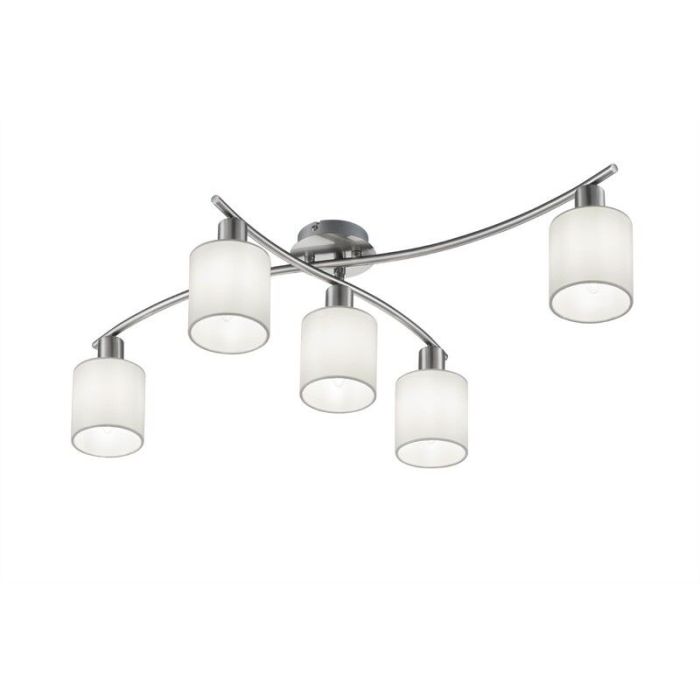 Nickel flush ceiling light metal, Nordby